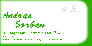 andras sorban business card